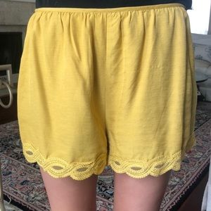 Women’s yellow shorts